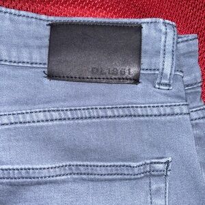 DL1961 Men's Sky Blue relaxed straight twill pants